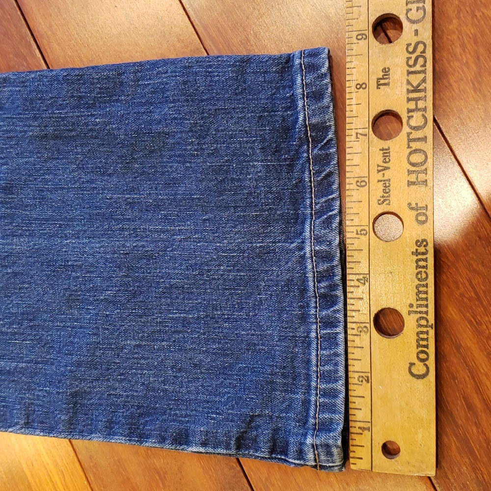 8 x 32 Calvin Klein CK Slim Bootcut Blue Denim Jeans - Picture 6 of 11